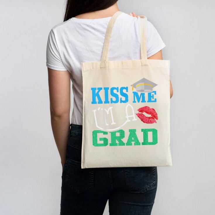 Kiss Me I'm A Grad 2018 Senior Graduation Canvas Tote Bag