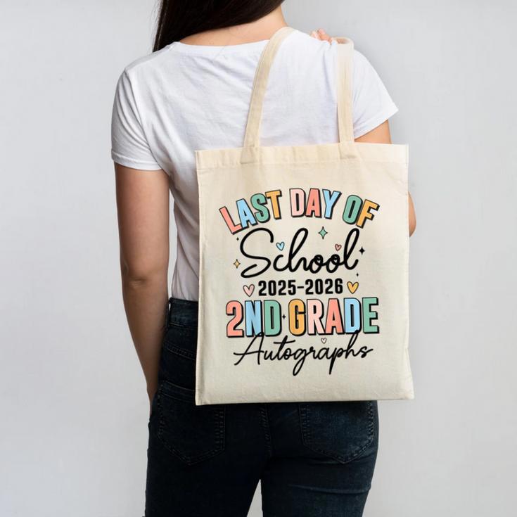 Last Day Of School Autograph 2nd Grade Graduation Boys Girls Canvas Tote Bag