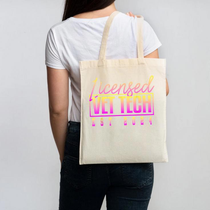 Licensed Vet Tech Veterinary Technician Graduation 2024 Canvas Tote Bag