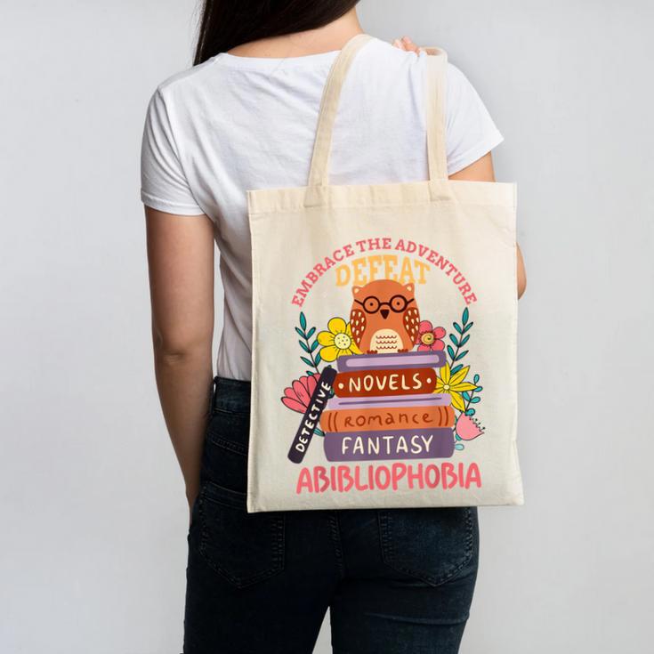 Literature Abibliophobia Book Reader Canvas Tote Bag