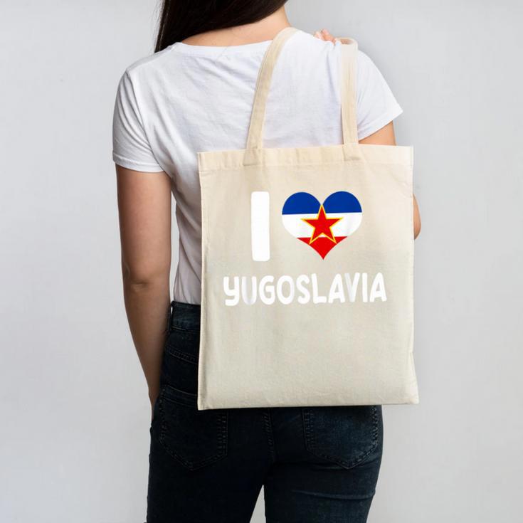 I Love Yugoslavia Proud Yugoslav Nostalgia Saying Canvas Tote Bag