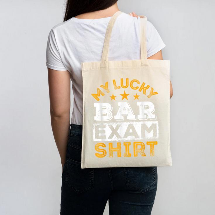 My Lucky Bar Exam Shirt Lawyer Law School Graduation Canvas Tote Bag