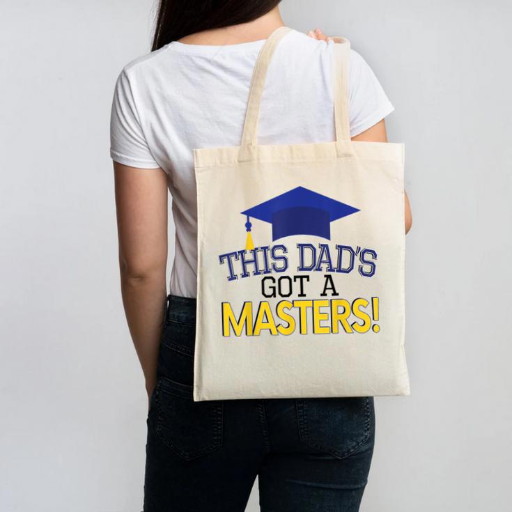 Masters Degree Proud Dad Graduation Shirt MBA Social Work Canvas Tote Bag