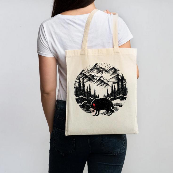 Monster Squonk In Forest Folklore Cryptid Introvert Canvas Tote Bag