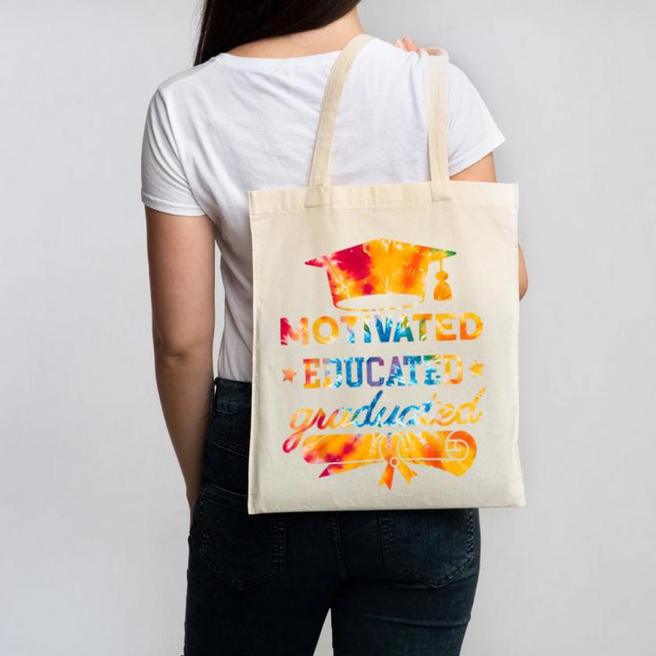 Motivated Educated Graduated Graduation Canvas Tote Bag