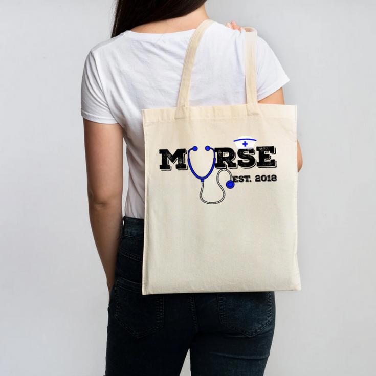 Murse Est 2018  Male Nurse Graduation Canvas Tote Bag