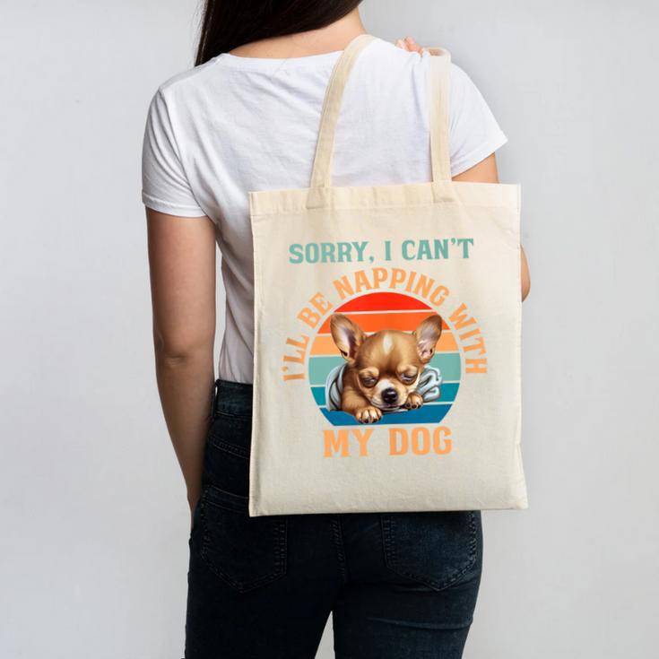 Napping Chihuahua Dog Breed Sleeping Pet Pup Introvert Canvas Tote Bag Napping Chihuahua Dog Breed Sleeping Pet Pup Introvert Canvas Tote Bag