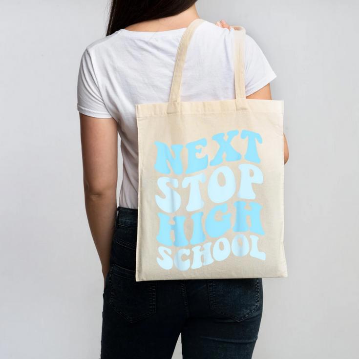 Next Stop High School Elementary School Graduation 2025 Canvas Tote Bag