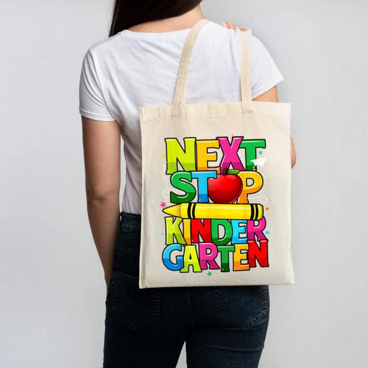 Next Stop Kindergarten Preschool Graduation 2023 Boys Girls Canvas Tote Bag
