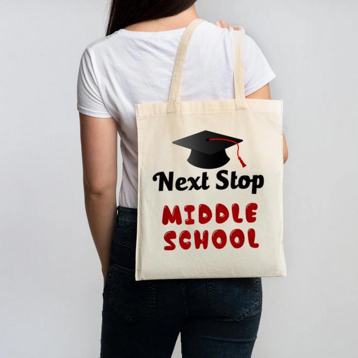 Next Stop Middle School Graduation Canvas Tote Bag