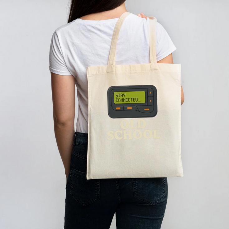 Old School 90s Pager Retro Nostalgia Vintage Tech Gen Canvas Tote Bag