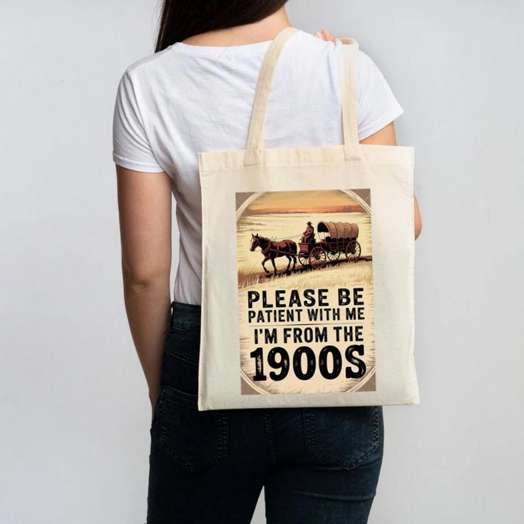 Be Patient With Me I'm From The 1900s Birthday Retirement Premium Tri-Blend Canvas Tote Bag