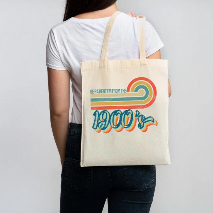BE PATIENT I'M FROM THE 1900s RETRO SUNSET VINTAGE 90s Canvas Tote Bag