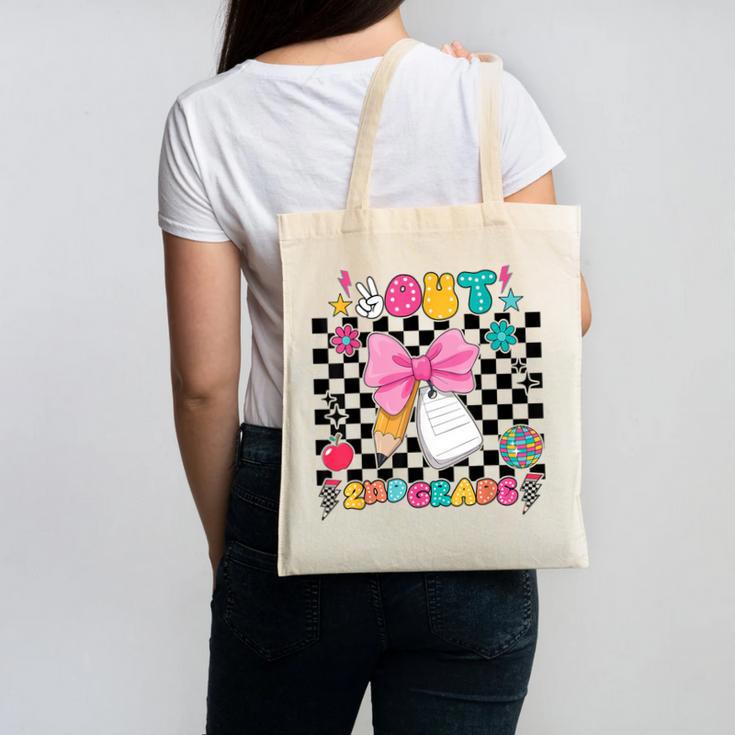 Peace Out 2nd Grade Graduation Last Day School Second Grade Canvas Tote Bag