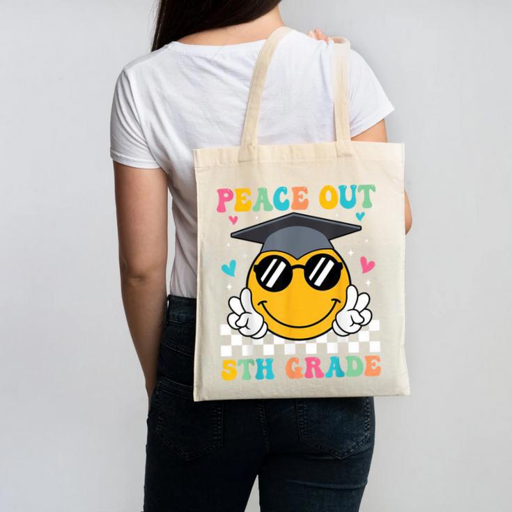 Peace Out 5th Grade Graduation Last Day Of School Canvas Tote Bag