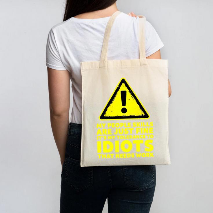 My People Skills Are Just Fine Sarcastic Introvert Premium Tri-Blend Canvas Tote Bag