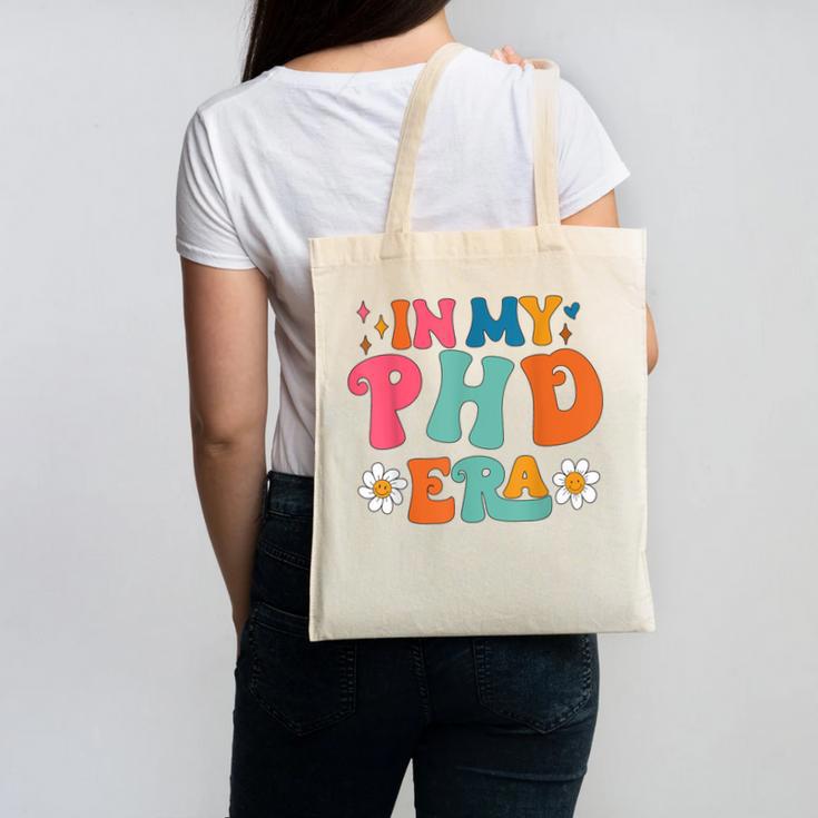 In My Phd Era Groovy Phd Graduation Future Doctor Canvas Tote Bag