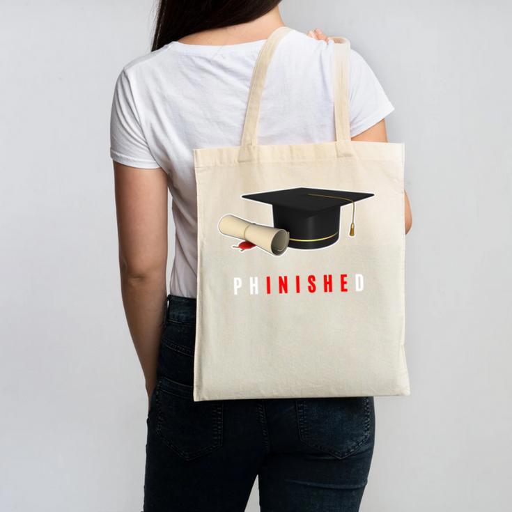 PhD Graduation Celebration For Finished Phd Grad Men Women Canvas Tote Bag
