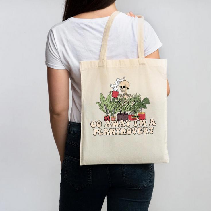 Plant Coffee Lover Plantrovert Gardening Introvert Canvas Tote Bag