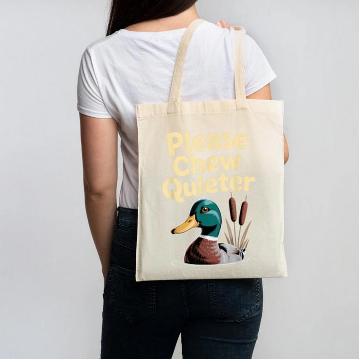 Please Chew Quieter Introvert Duck Lover Canvas Tote Bag Please Chew Quieter Introvert Duck Lover Canvas Tote Bag