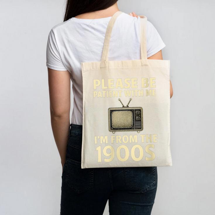 Please Be Patient With Me I'm From The 1900s Television Set Canvas Tote Bag Please Be Patient With Me I'm From The 1900s Television Set Canvas Tote Bag