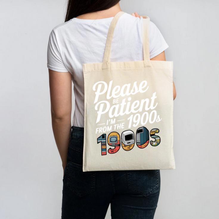 Please Be Patient I'm From The 1900s Vintage Tech Graphic Canvas Tote Bag