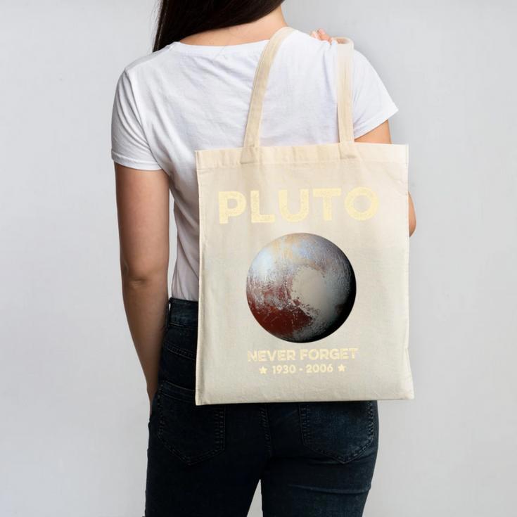 Pluto Never Forget 1930-2006 Planet Space Science Nostalgia Premium Tri-Blend Canvas Tote Bag