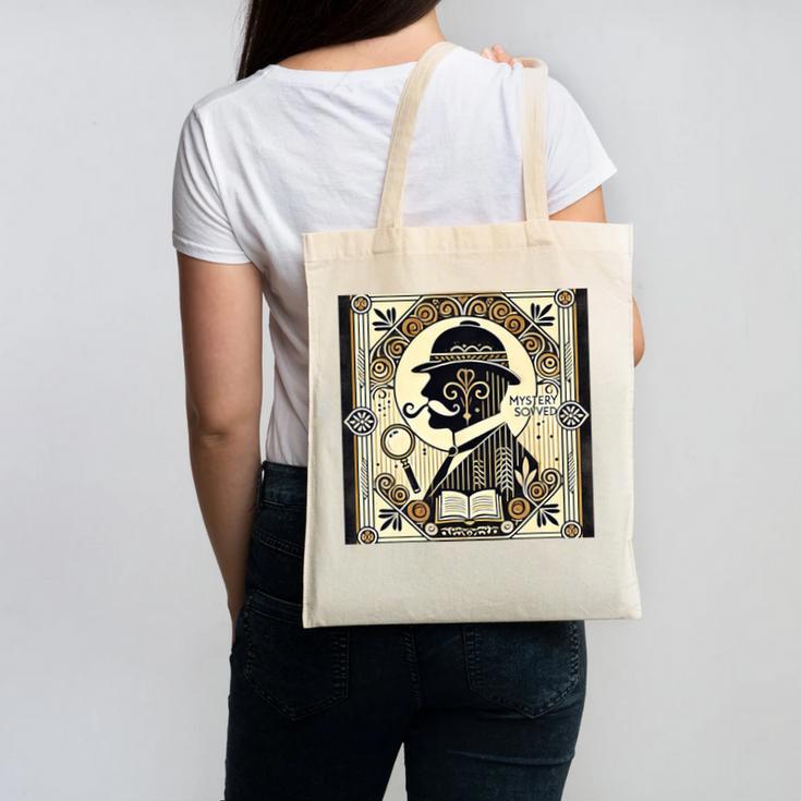 Poirot Mystery Books Vintage Detective Premium Tri-Blend Canvas Tote Bag