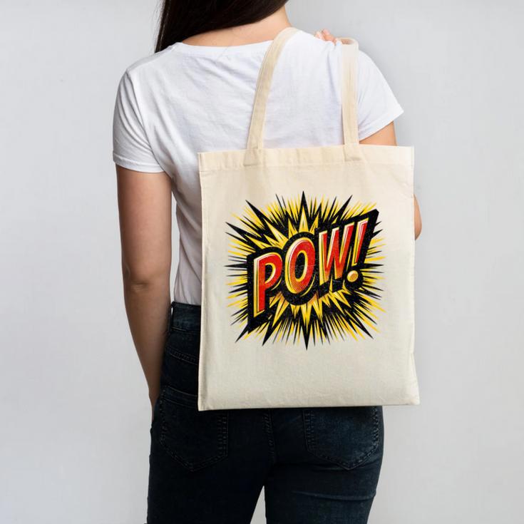 POW Comic Book Retro Artwork – Cartoon Collector Canvas Tote Bag