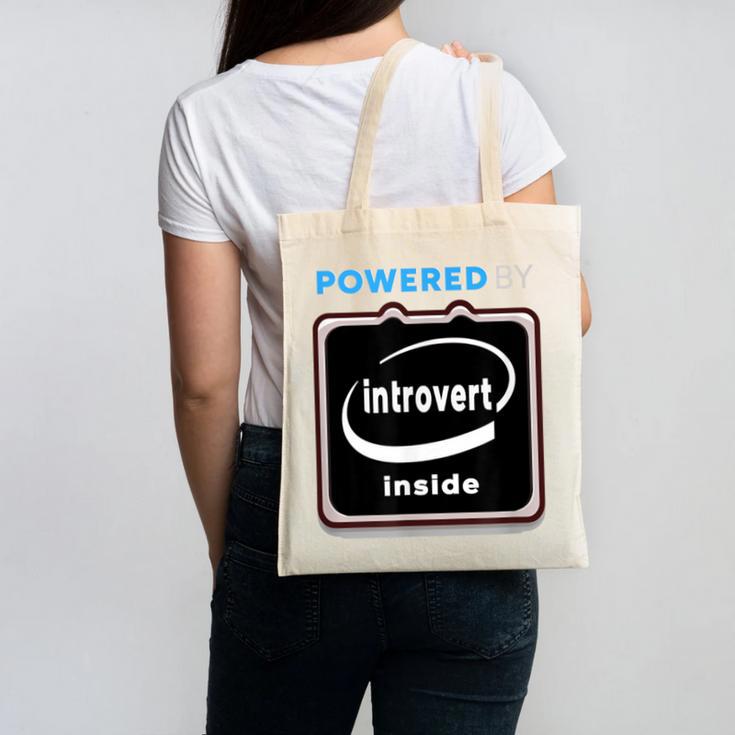 Powered By Introvert Inside Embrace Your Quiet Strength Canvas Tote Bag Powered By Introvert Inside Embrace Your Quiet Strength Canvas Tote Bag