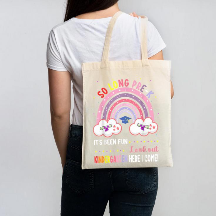 Pre k Graduation Class 2025 Graduate Pre-k Rainbow Girls Canvas Tote Bag