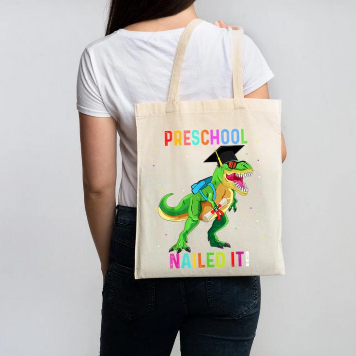 Preschool Graduation Class Of 2022 Graduate Dinosaur Kids Canvas Tote Bag