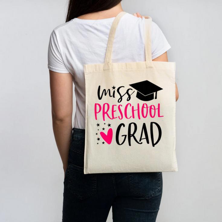 Preschool Graduation Shirt For Girl 2019 Miss Preschool Grad Canvas Tote Bag