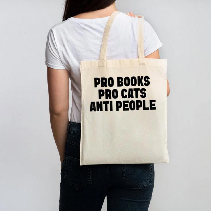 PRO Books PRO Cats Anti People Canvas Tote Bag