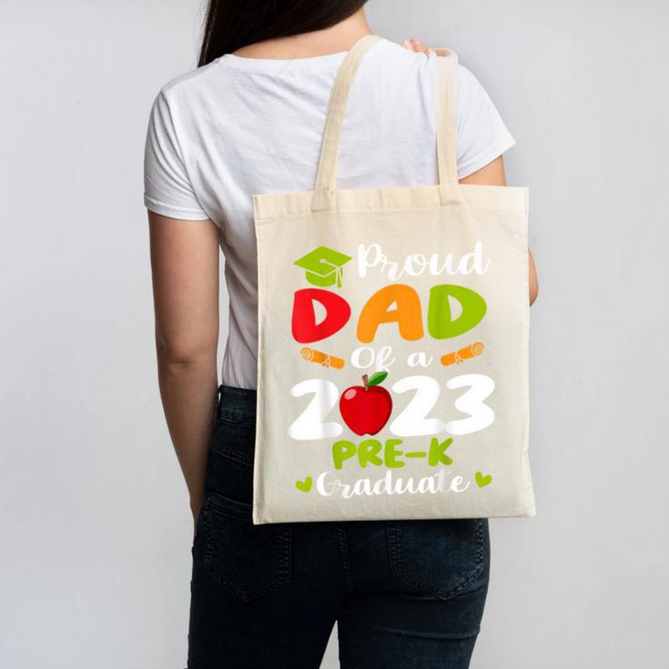 Proud Dad Of 2023 Pre K Graduate Graduation Canvas Tote Bag