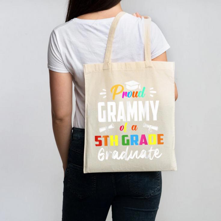 Proud GRAMMY Of A 5th Grade Graduate Graduation 2024 Senior Canvas Tote Bag
