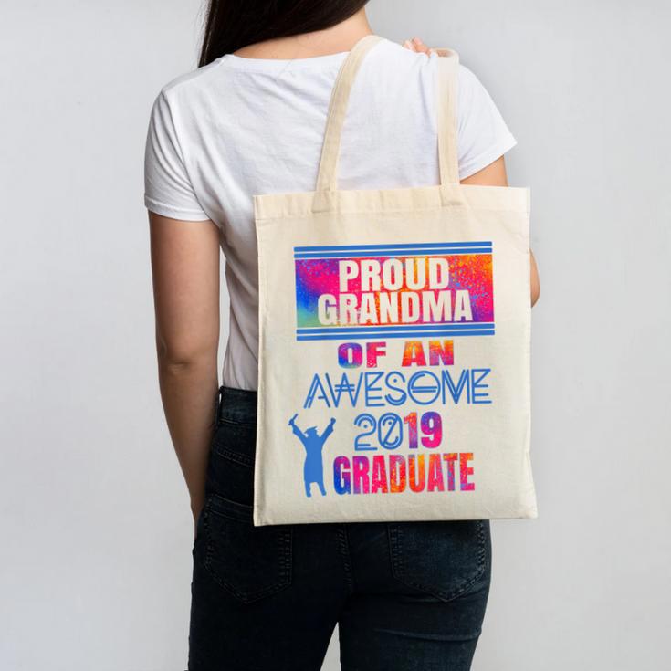 Proud Grandma Of A 2019 Graduate Senior Class Graduation Canvas Tote Bag
