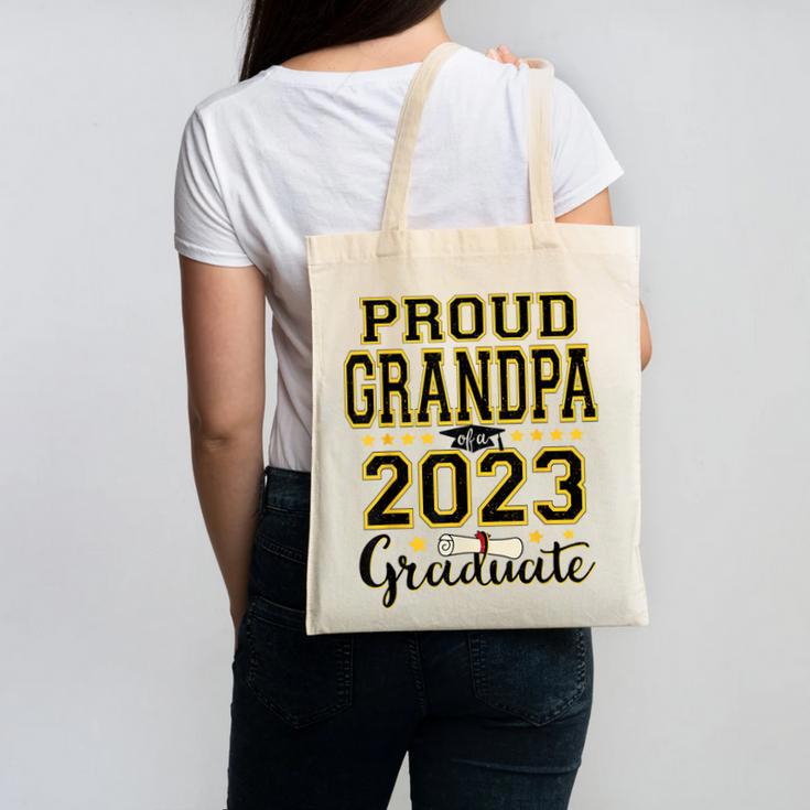 Proud Grandpa Of A 2023 Graduate Graduation Canvas Tote Bag