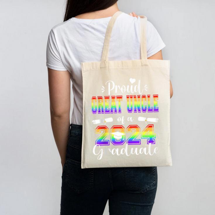 Proud Great Uncle Of 2024 Graduate Class 2024 Graduation Canvas Tote Bag