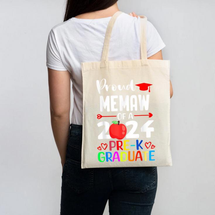 Proud MEMAW Of 2024 Pre-K Graduation Graduate Senior 2024 Canvas Tote Bag