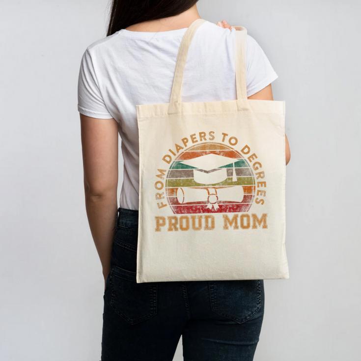 Proud Mom Of a 2023 Graduate Mother Senior Graduation Canvas Tote Bag