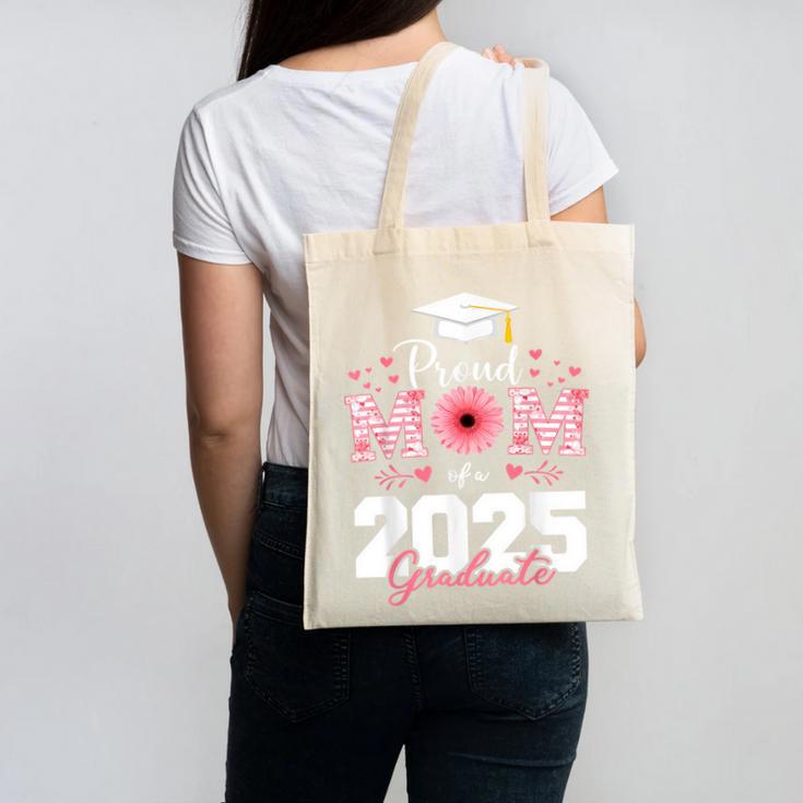 Proud Mom Of a 2025 Graduate Senior Mom Family Graduation Canvas Tote Bag