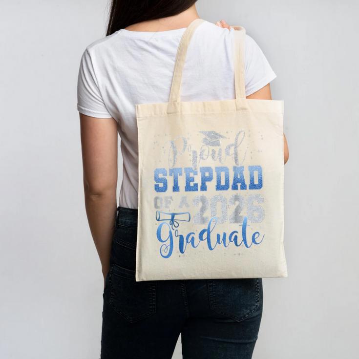 Proud Stepdad Of Senior 2026 Class Of 2026 Graduation Canvas Tote Bag