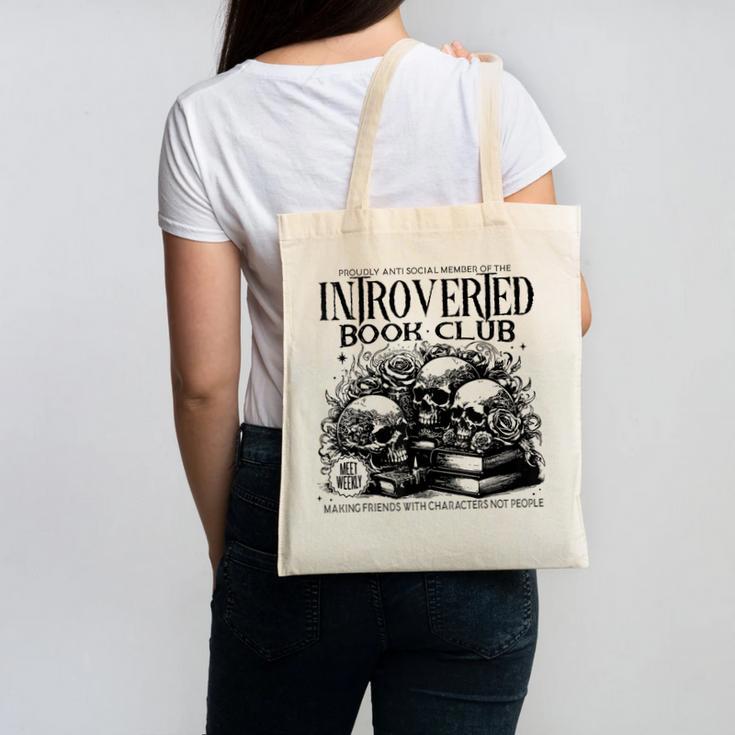 Proudly Anti Social Member Of The Introverted Book Club Canvas Tote Bag