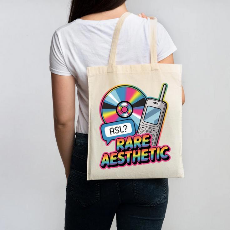 Rare Aesthetic Retro Nostalgia Y2K Vibes Canvas Tote Bag