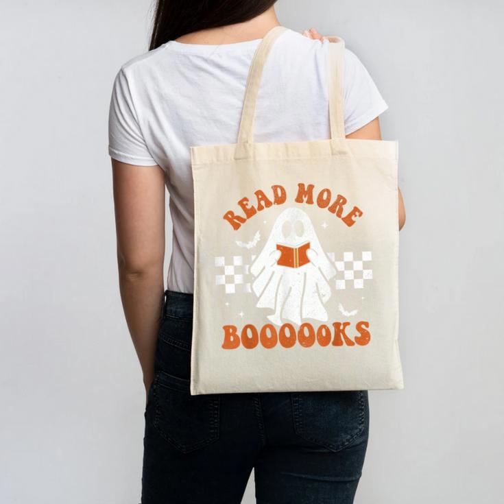 Read More Books Cute Ghost Reading Book Teacher Halloween Canvas Tote Bag