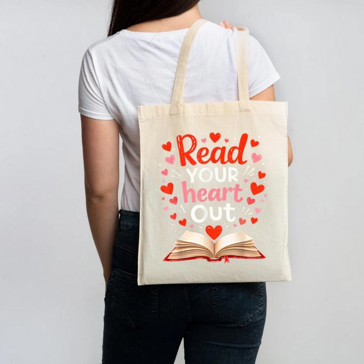 Read Your Heart Out Reading Book Lover Valentine Day Canvas Tote Bag Read Your Heart Out Reading Book Lover Valentine Day Canvas Tote Bag