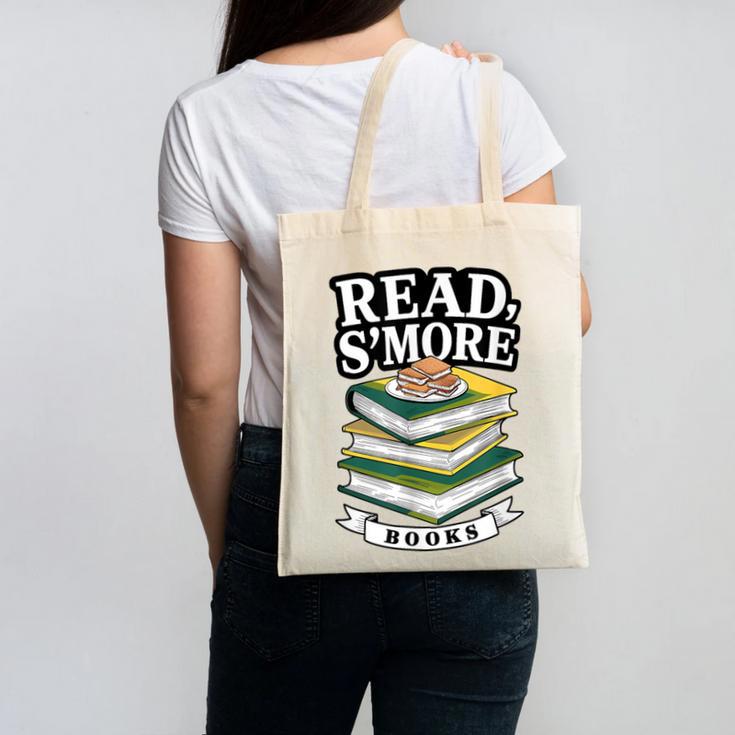 Read S'More Books Marshmallow Reading Smores Canvas Tote Bag