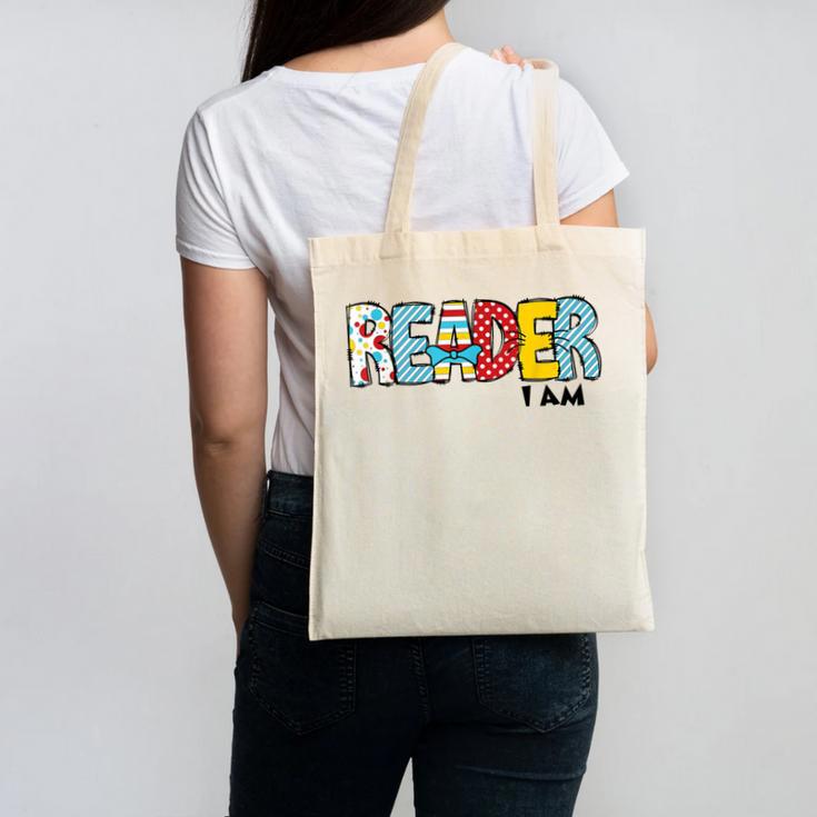 Reader I Am Bookworm Librarian I Heart Read Book Lover Canvas Tote Bag