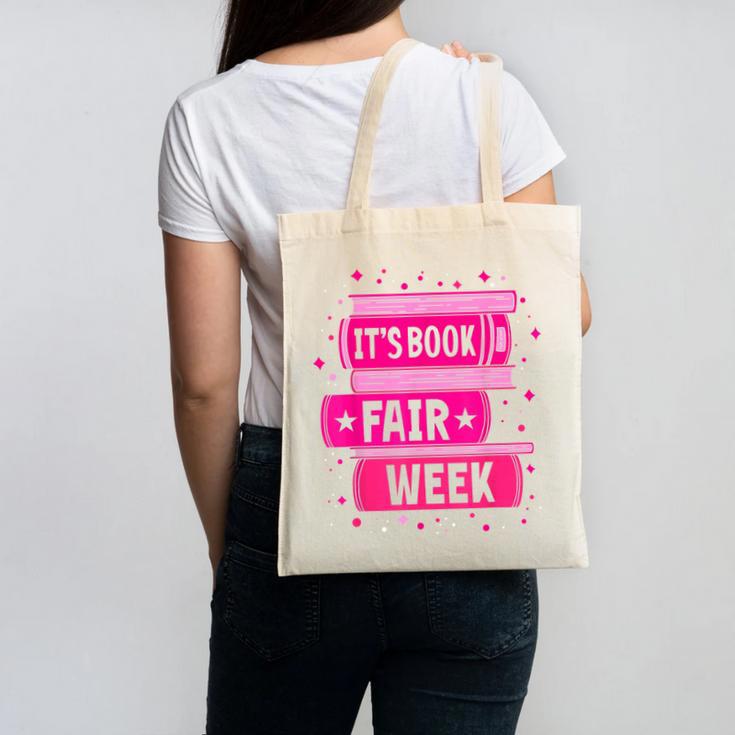 Reading Books Its Book Fair Week Canvas Tote Bag